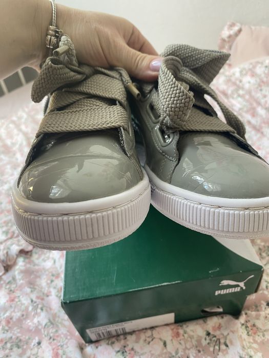 Adidasy Puma lakierowane kokarda rozmiar 38