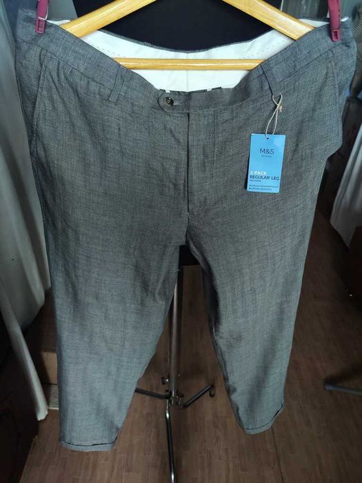 Джинсы (chino лён Marks&Spencer United Kingdom w38 grey.