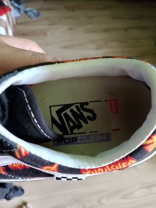 Czarne Buty Sneakersy Trampki Vans Old Skool Thrasher All Over Flame