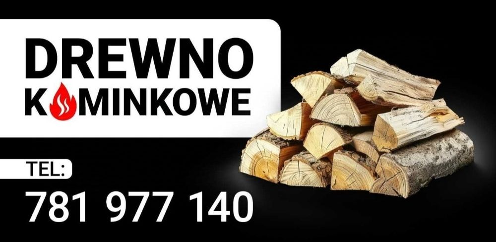 Drewno połupane drzewo brzozowe, dębowe, sosnowe, opałowe kominkowe