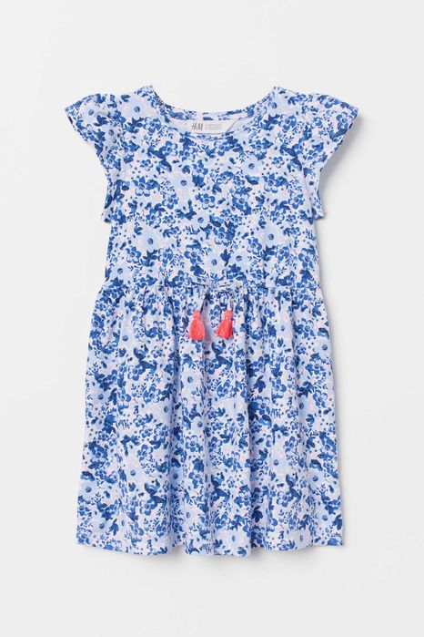 H&M Wzorzysta sukienka z dżerseju 134/140