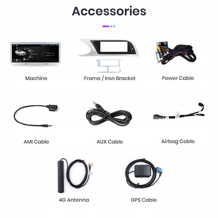 Radio Android do Audi A4 B8 (2009-2012) Android Auto Carplay Wi-Fi SIM