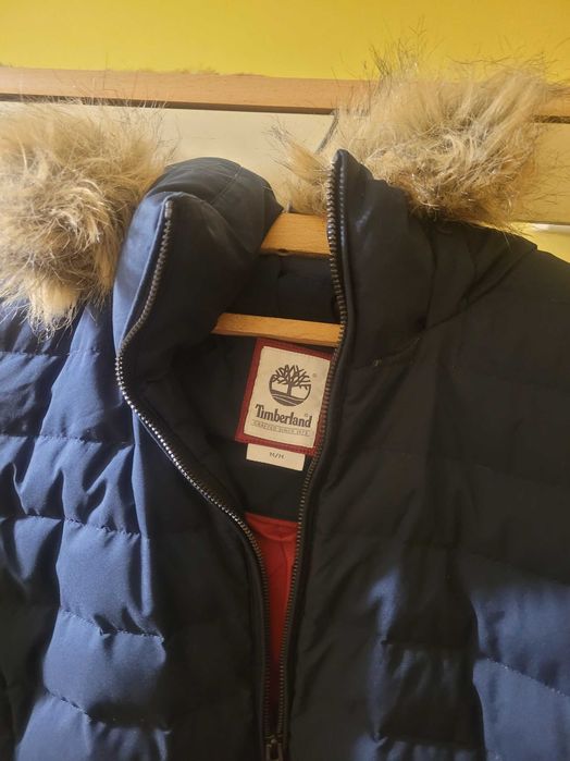 uper ciepła kurtka gęsi puch Timberland Quilted  Long r. M super stan