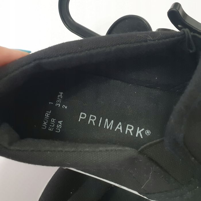 Primark Tenisówki Trampki Czarne 33/34