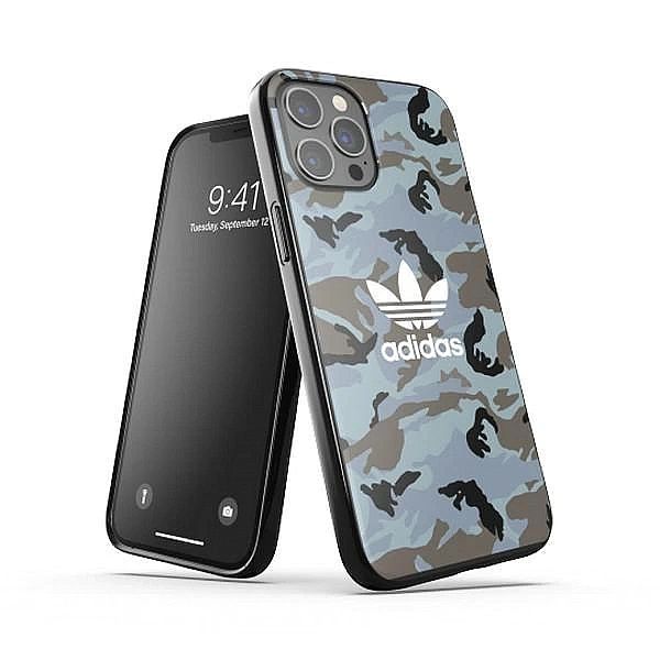 Etui Adidas OR SnapCase Camo na iPhone 12 Pro Max - niebiesko-czarne