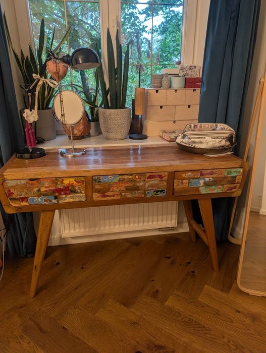 Nusa store konsola z łódek z bali toaletka biurko