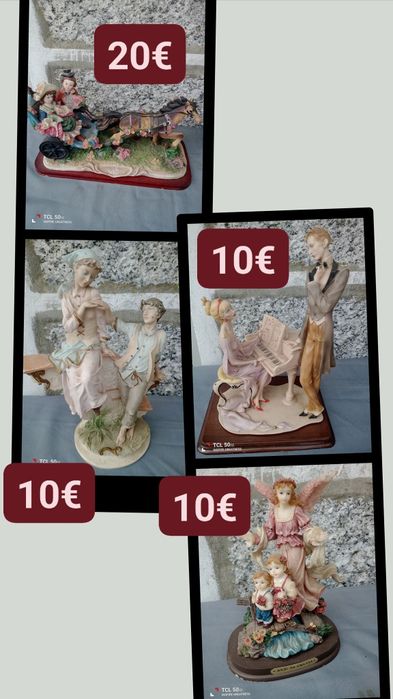 Peças decorativas antigas em bom estado. As quatro 50€