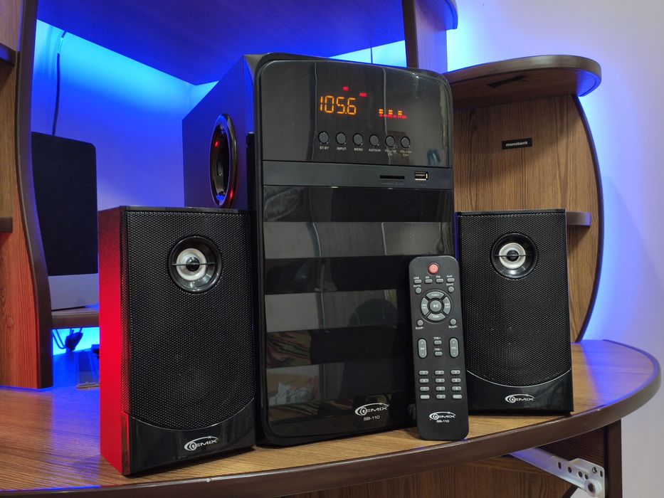 Акустична система 2.1 Gemix SB-110 сабуфер колонки аудіо стерео саб