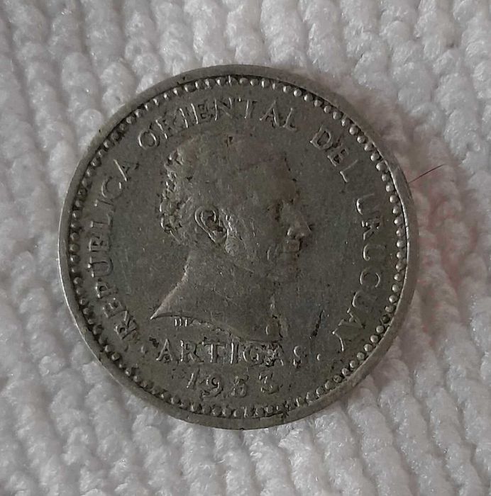 Moeda URUGUAI, 5 Centésimos de  1953