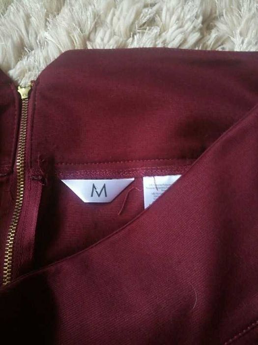 spódnica krótka mini bordowa