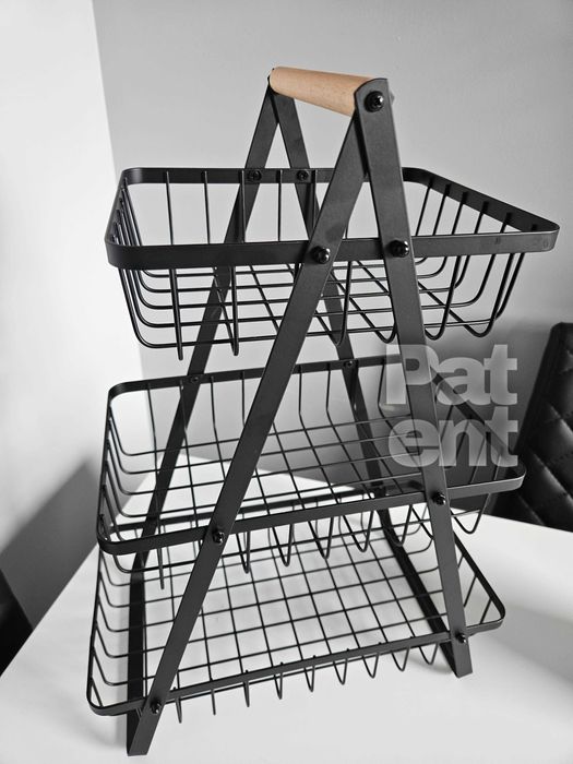 Stojak z koszykami na owoce warzywa do kuchni akcesoria 3 poziomy