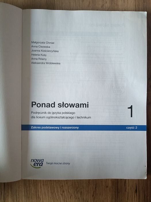 Podręcznik do j.polskiego ponad słowa 1 część 2.