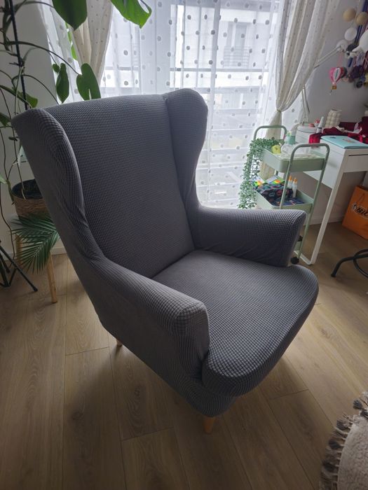 Fotel uszak Ikea szary