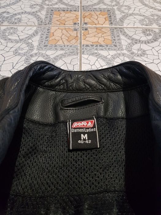 Жіноча шкіряна мотокуртка FLM (M 40-42)