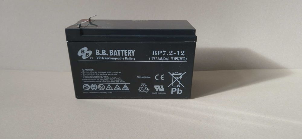 Акумулятор BB Battery ВP 7,2-12 (12В 7,2Аг),HR 9-12 FR (12B 9Аг)