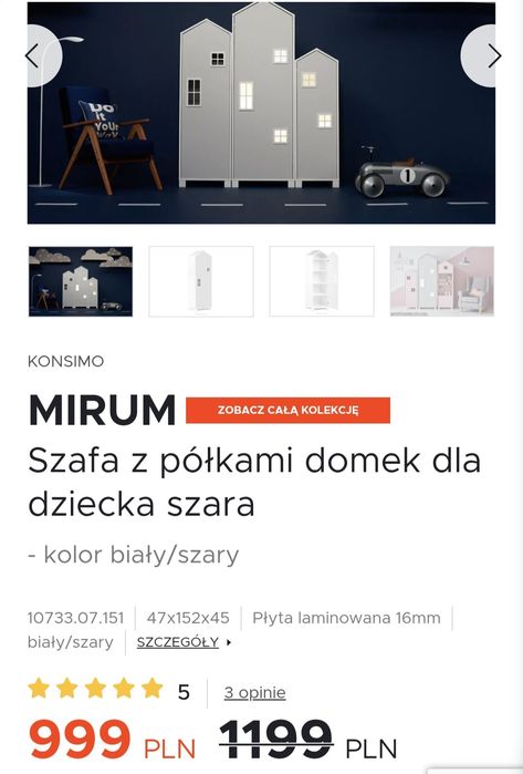 Mirum mały regał szafa domek
