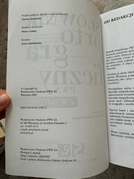 Słownik ortograficzny PWN z wymową + płyta CD