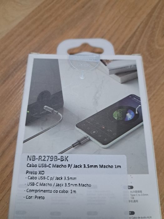 Cabo Áudio USB-C para Jack 3.5mm Macho (1m) - Novo