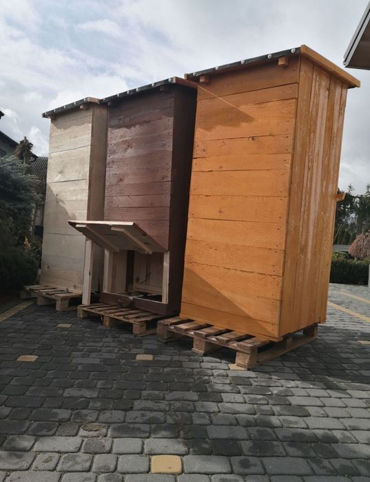 Toaleta drewniana WC wychodek ustep szalet kibelek na budowę nowy