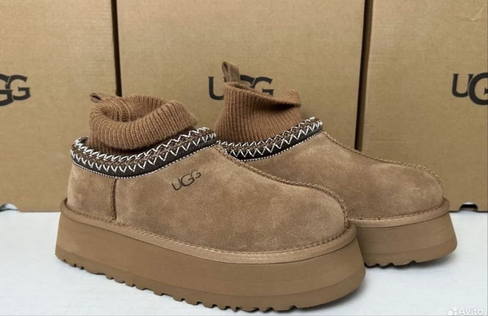 UGG tazz platform sock уггі шкарпетка угги носок черные серые рыжие