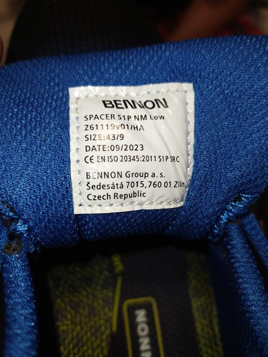 Рабочая обувь, кроссовки, ботинки, мужская обувь Bennon SPACER S1P 43