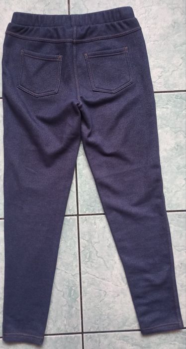 Legginsy dziewczęce ocieplane ala jeans.