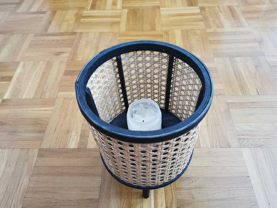 Osłonka z wkładem rattan też na świeczkę