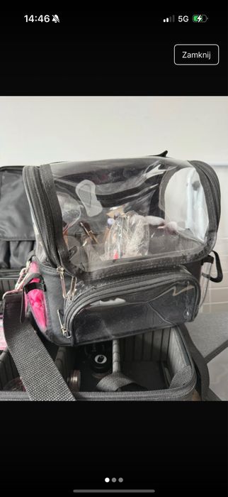 Organizer kufer na pędzle wizażystki dla kosmetyczki makijażystki