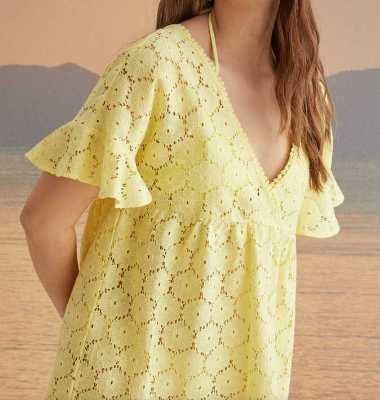 Vestido bordado Women Secret (amarelo) NOVO POR ESTREAR