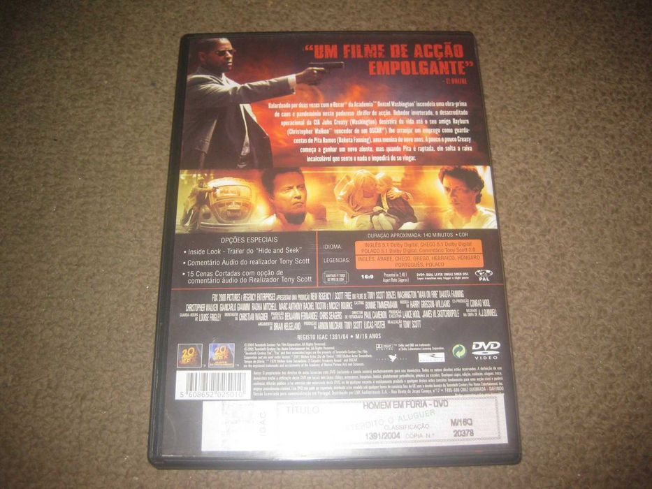 DVD "Man on Fire" starring Denzel Washington64585625240066121