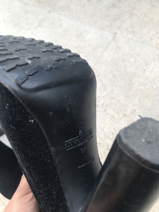 Botins pretos veludo da Lemon Jelly 37