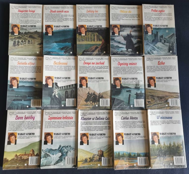 Margit Sandemo Saga o Czarnoksiężniku tom 1-15 komplet