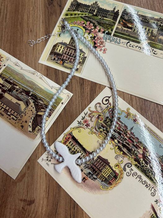 Голубка з полімерної глини