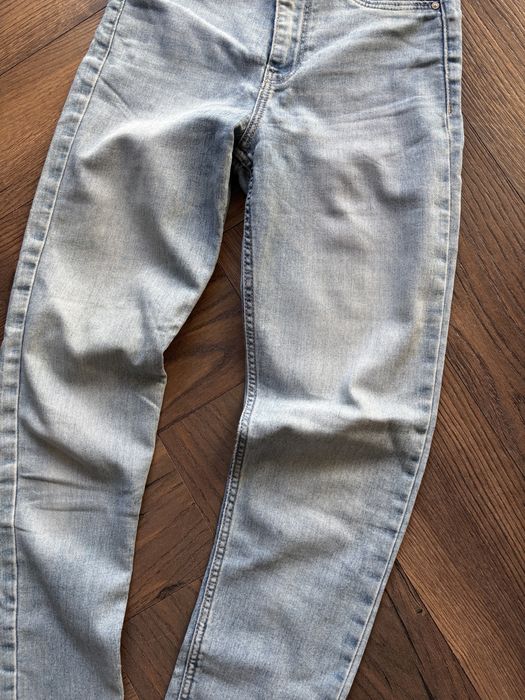 jeansy jasne skinny proste xs