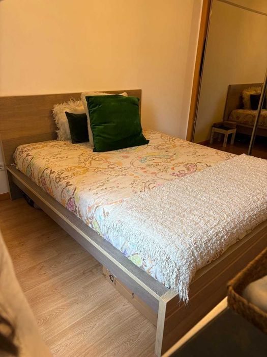 Cama Casal IKEA MALM 160x200 com Estrado LÖNSET Premium Incluído 50% de Desconto