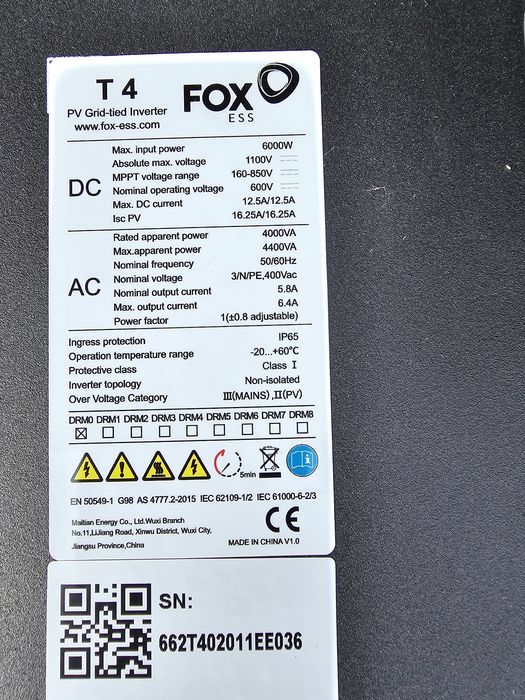 Falownik fotowoltaiczny Fox 6kw