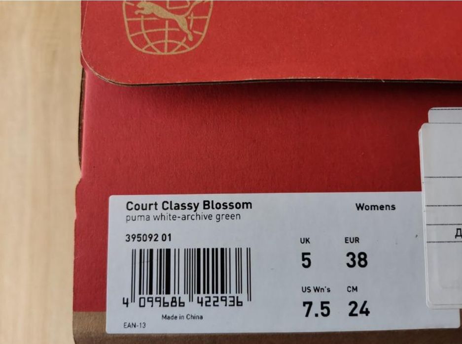 Жіночі кросівки кеди Puma Court Classy Blossom 38 (5UK) 24см