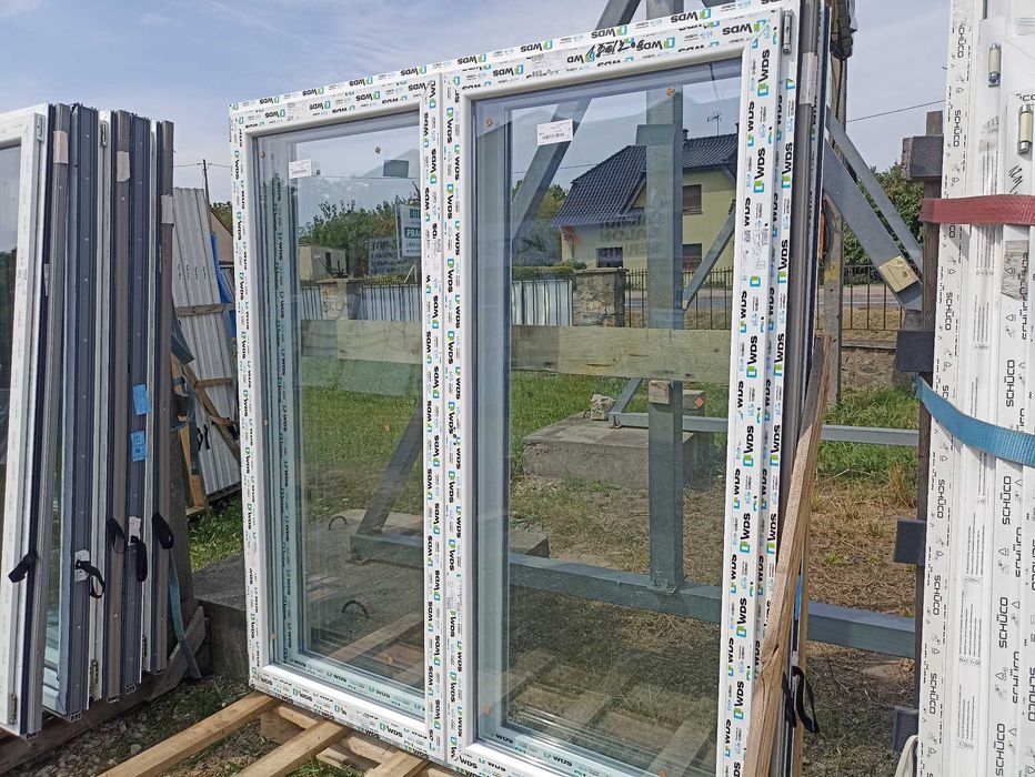 Okno tarasowe pcv 180/200 białe