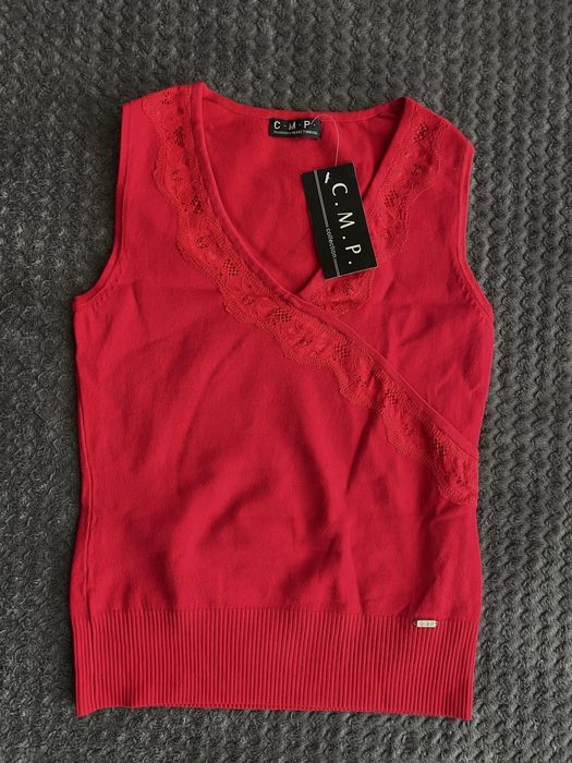 Kamizelka czerwona damska rozmiar S