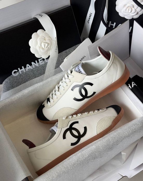 Кеди Шанель Chanel кросівки 36-40 шкіряні