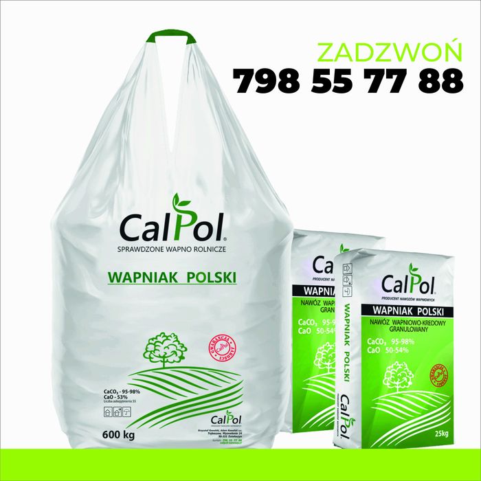 Nawozy wapniowe granulowane wapno/magnez/czarna kreda CALPOL PRODUCENT