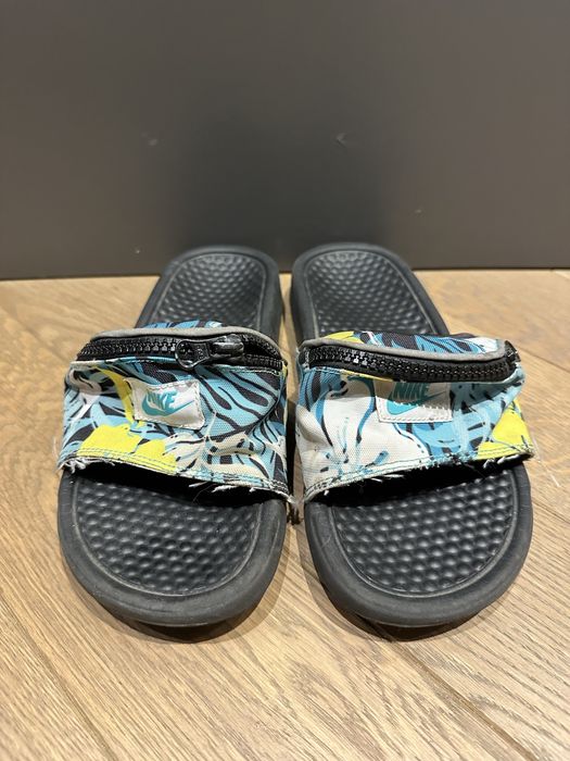 Klapki Nike Benassi JDI 'Fanny Pack' (Black / Turquoise) 38,5