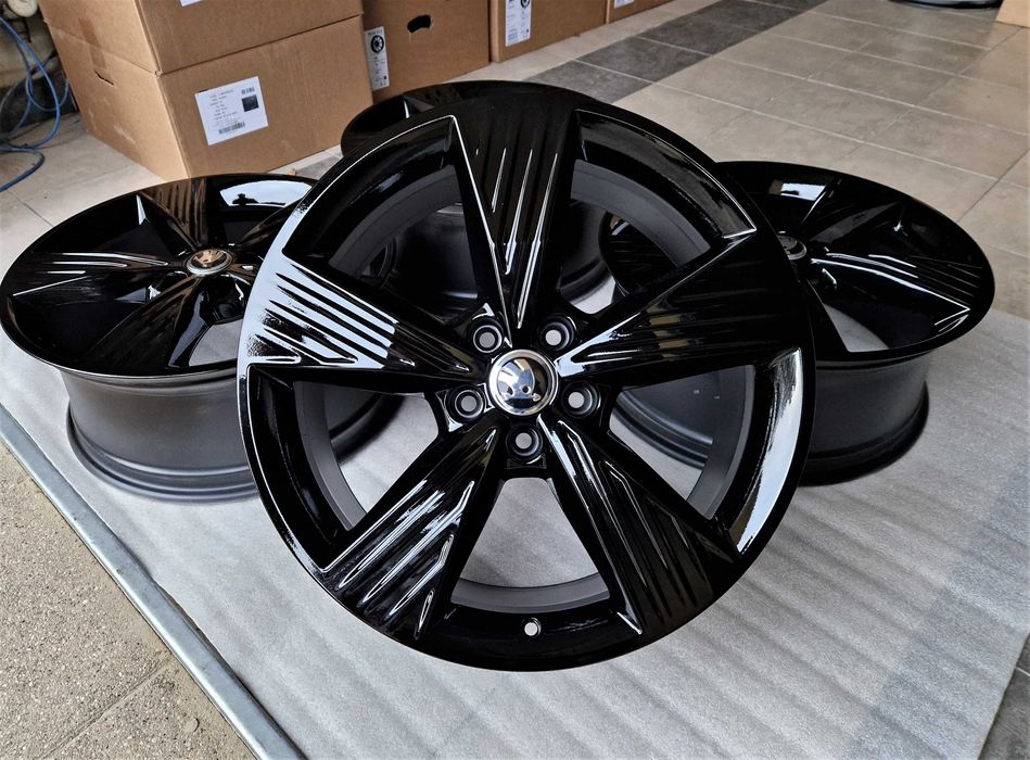 Alufelgi 19 5x112 Skoda Octavia Kodiaq Superb Yeti Karoq Czarne ! 298#