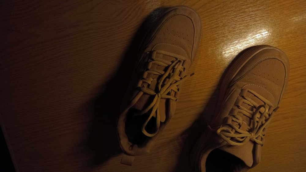 Кросівки унісекс бежеві кемел кава на широкій підошві розмір 42/43