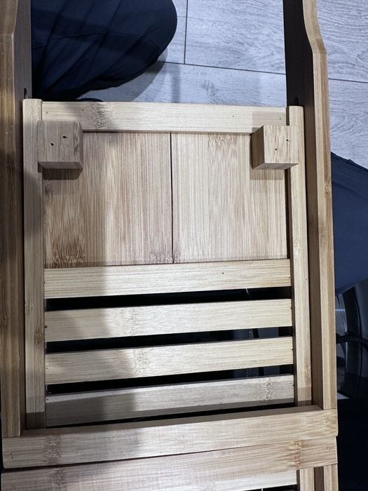 Bambusowa tacka do wanny kieliszek telefon tablet książka nowe