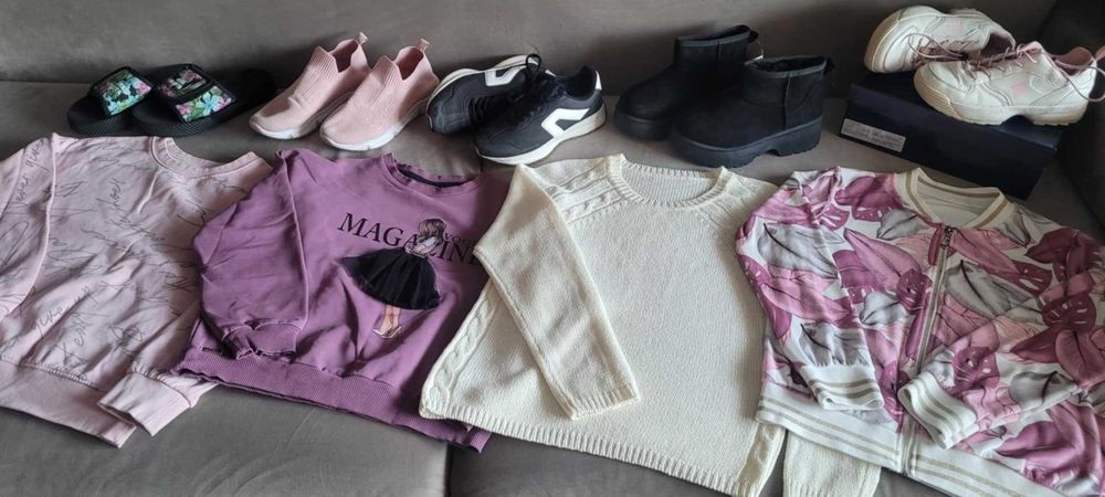 MEGA PAKA UBRAŃ 152/158 Ubrania dla dziewczynki ponad 40 szt.