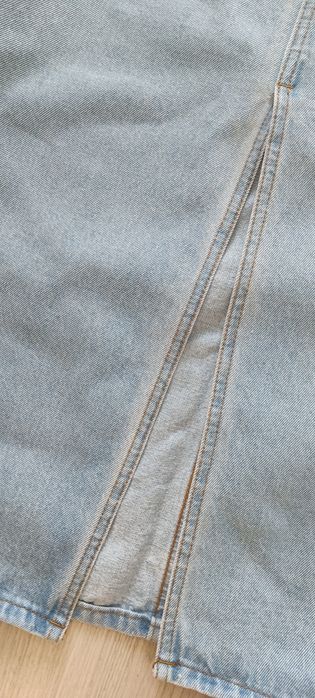 Джинсова спідниця спідничка юбка максі міді довга висока талія посадка