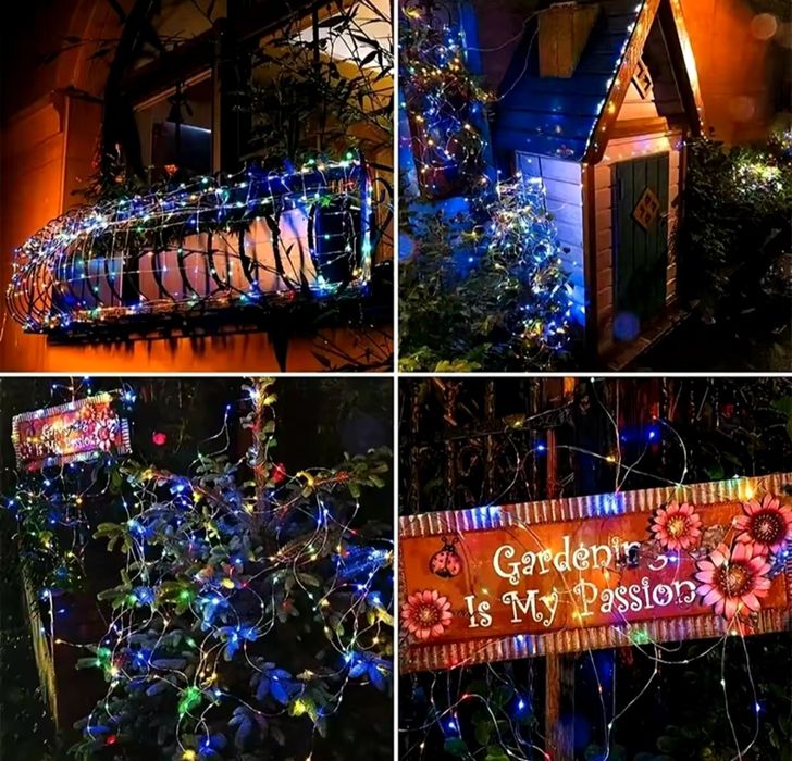 Продам гірлянди на сонячних панелях 30 m гірлянд