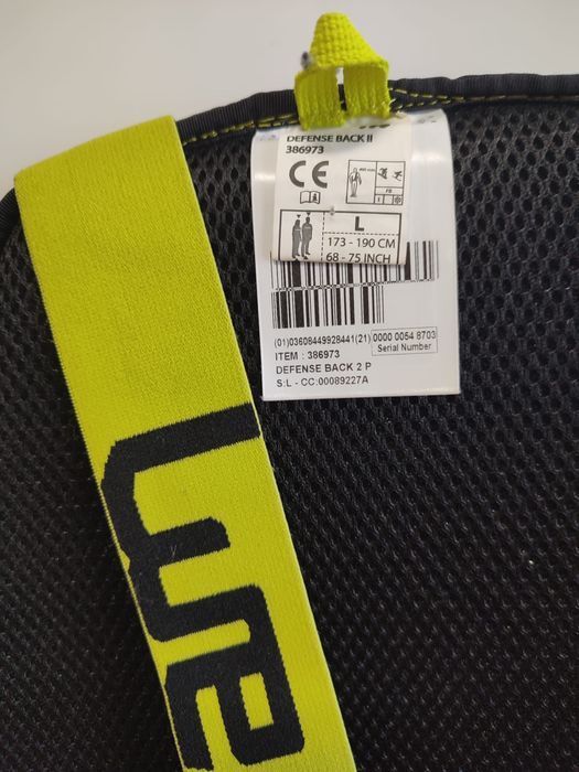 Protetor costas ski, snowboard, como novo