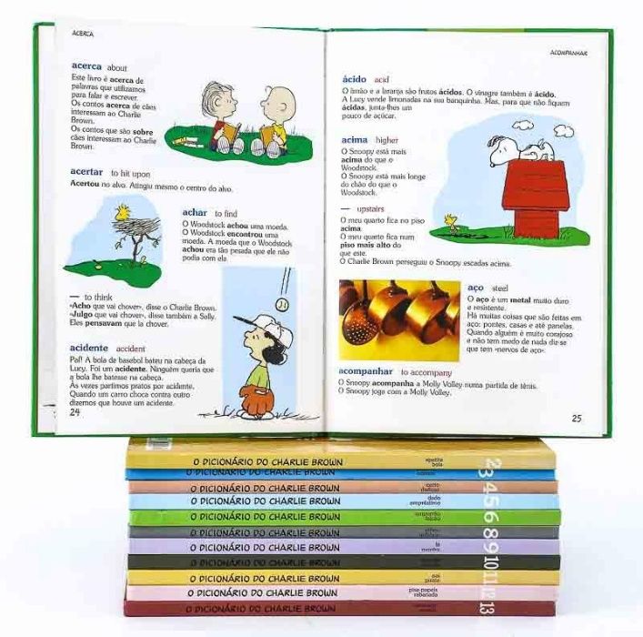 16 volumes do Dicionário de Charlie Brown do 1 ao 16. Editora: MDS
